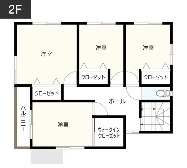 【和モダン】注文住宅4,000万円台の間取り例 2F