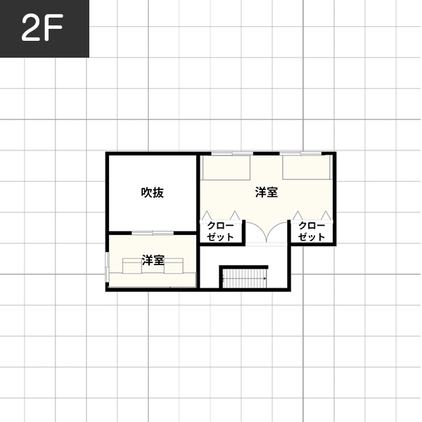【35坪の場合】ライフスタイルにあわせ部屋の間取りを変えられる家 間取り例