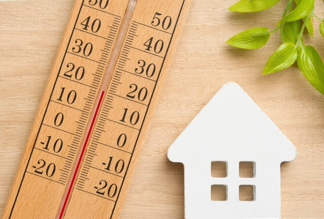全熱交換型換気システムにより部屋の温度差を少なく抑えられる。