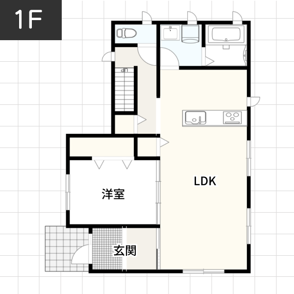 【25坪の場合】コンパクトだけど収納の多い家例