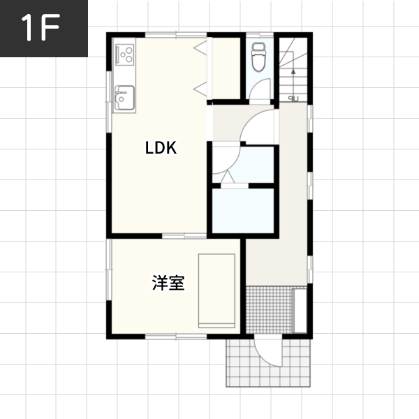 【45坪の場合】完全分離型の二世帯住宅で両親との同居を実現した家例