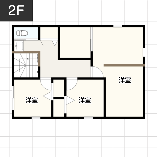 【28坪の場合】スペースをうまく活用した家例
