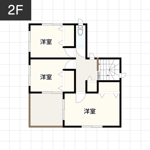 【35坪の場合】心地よいＬＤＫと趣味を楽しめる家例