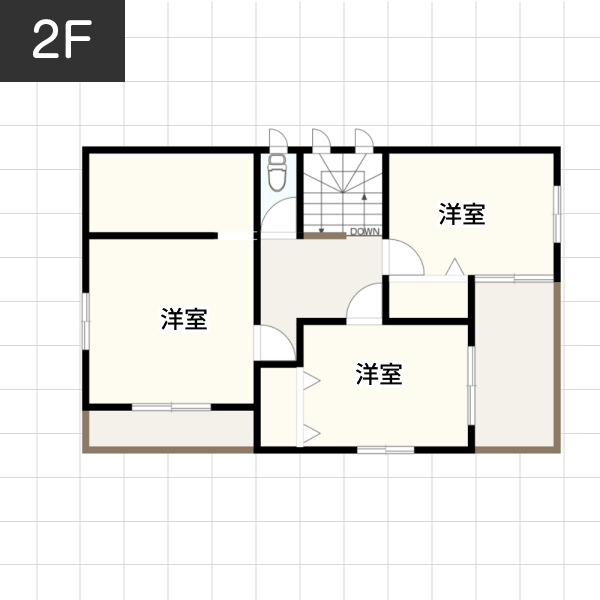 【30坪の場合】両親が来たときに対応できる家例