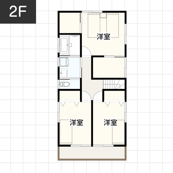 【43坪の場合】広々としたリビング空間を実現した家例