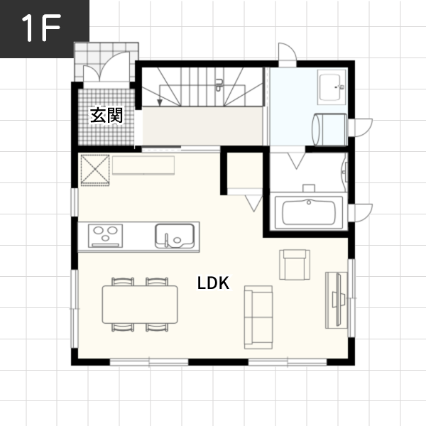 【25坪の場合】設備が最初から整っている家​例