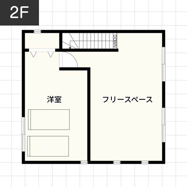 【27坪の場合】ライフスタイルにあわせ部屋の間取りを変えられる家例