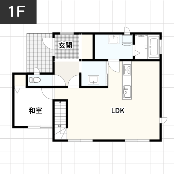 【35坪の場合（1）】生活導線を意識した住む人にやさしい家例