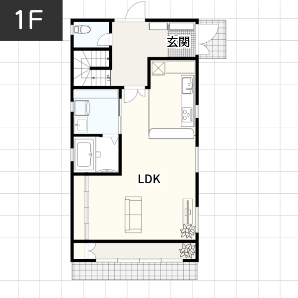 【40坪の場合】スムーズな動線で、快適な暮らしの家​例