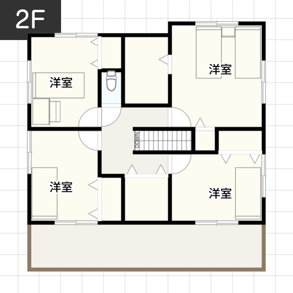 【35坪の場合】収納スペース充実の省エネ住宅例