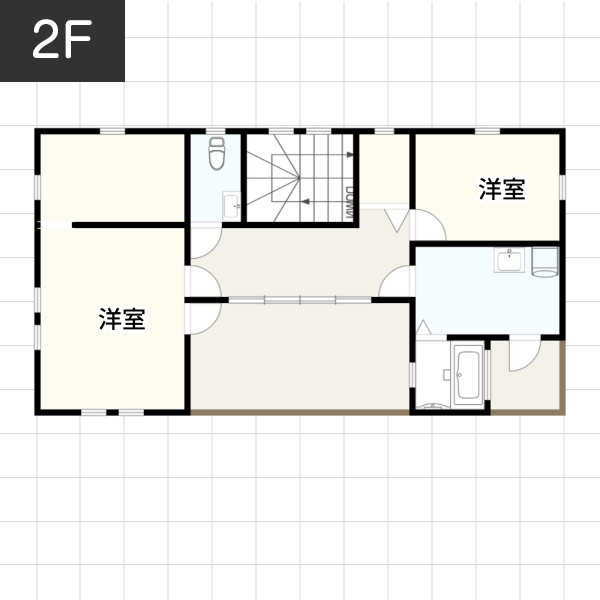 【45坪の場合】ライフスタイルにあわせ部屋の間取りを変えられる家例