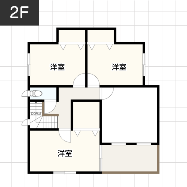 【40坪の場合】吹き抜けを作り開放感を大切にした家例