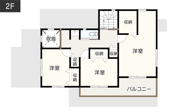 趣味や仕事部屋まで確保できる5LDKの間取り例