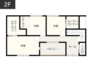 家事動線を考えた間取り_2Fイメージ