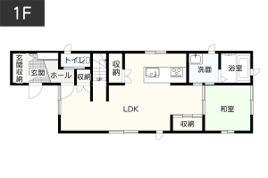 家族の団らんを重視した間取り_1Fイメージ