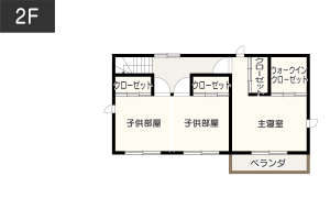 家族の団らんを重視した間取り_2Fイメージ