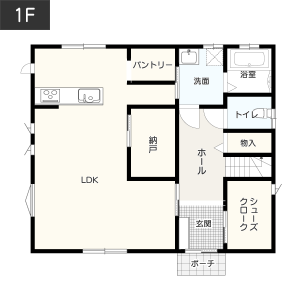 空間を楽しめる間取り_1Fイメージ