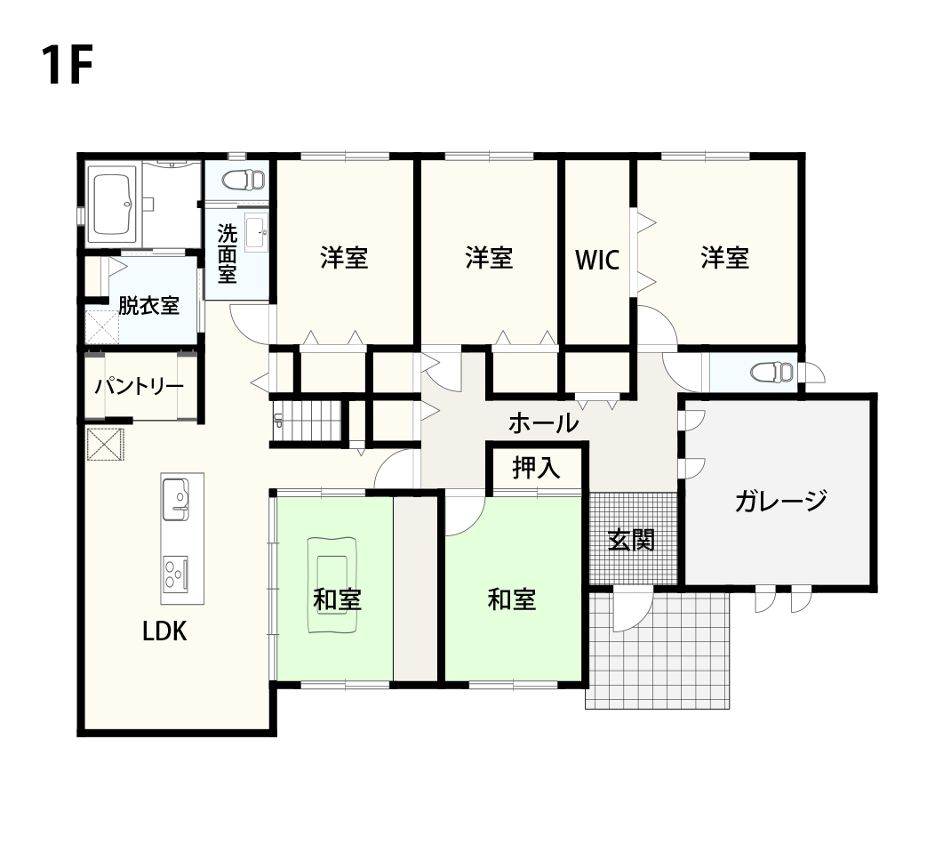 注文住宅2,000万円台「平屋・4LDK」の間取り