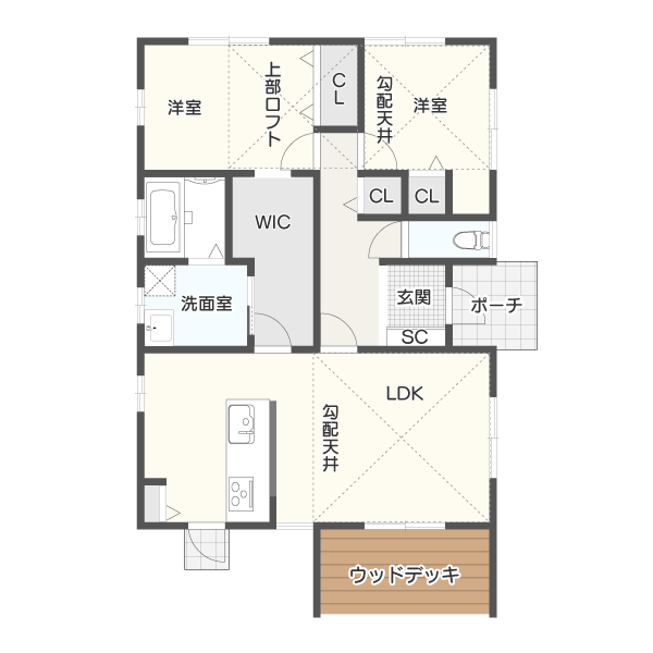 【22坪】ライフステージの変化に対応した2LDK平屋間取り