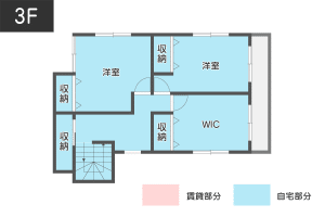 【40坪】1Rや1Kの部屋を複数設置できる部屋イメージ3階