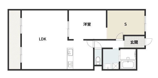 1SLDKの間取り