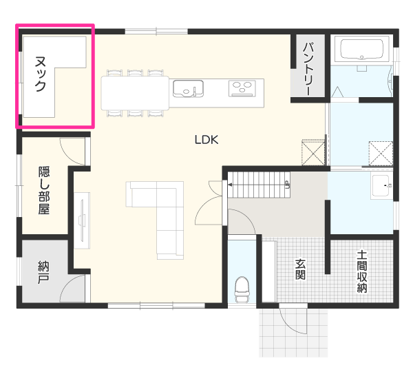 隠し部屋がある間取り