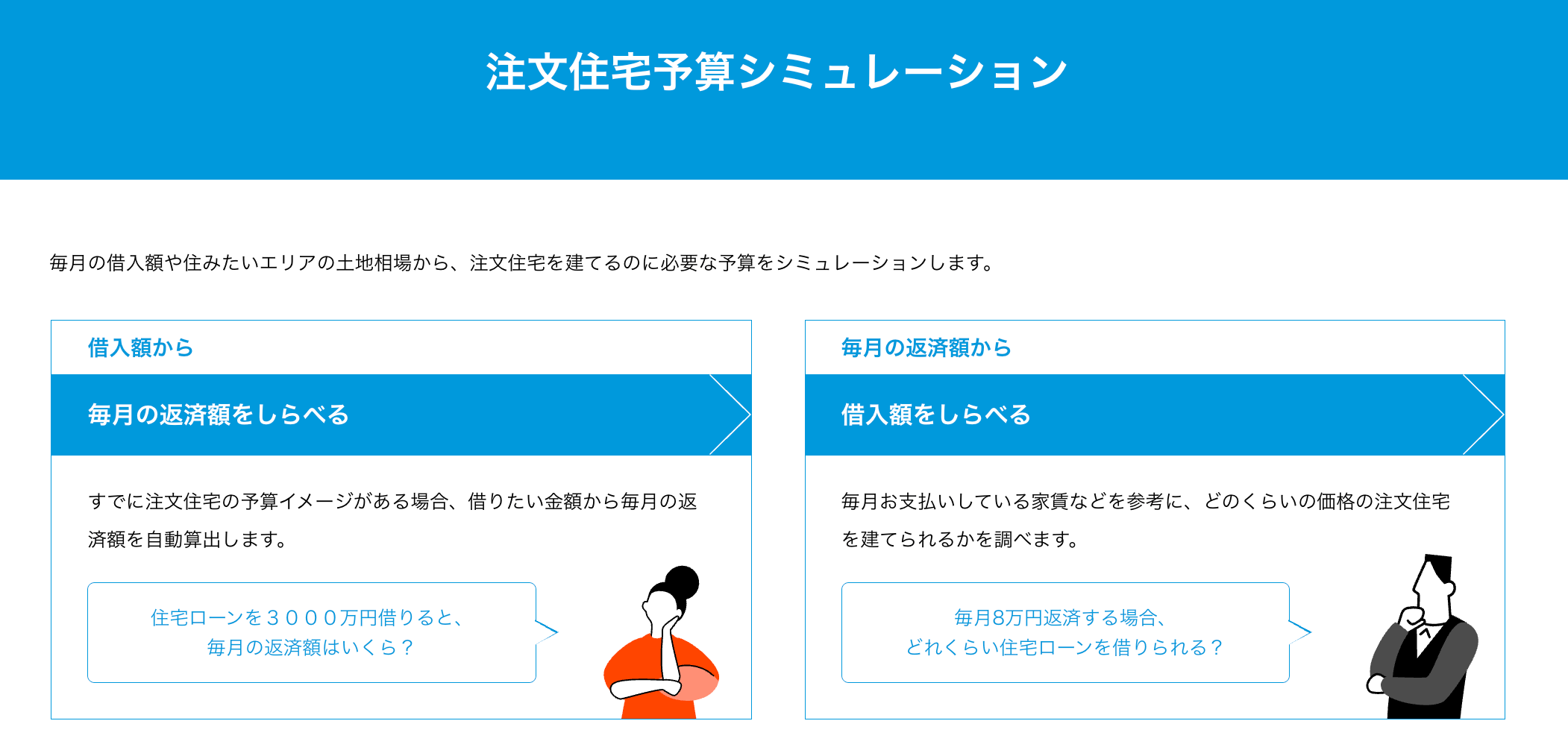 図 注文住宅予算シミュレーションツール