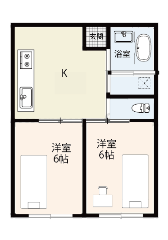 【2K】の間取り例