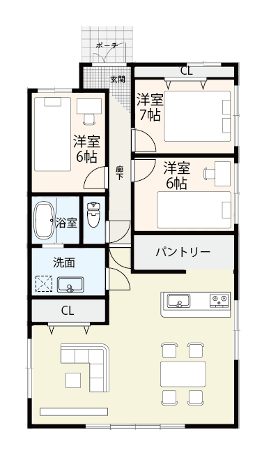 【3LDK】の間取り例