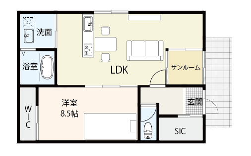 【1LDK】おすすめ間取り図例