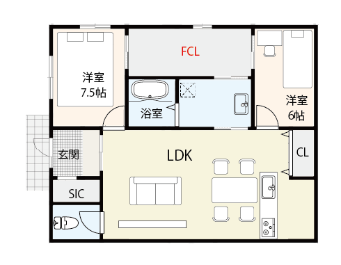 生活がスムーズになる動線が魅力の間取り