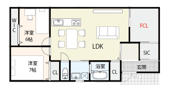 ファミリークローゼットで散らかり対策ができる間取り
