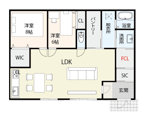 外出先からの花粉・ウイルス持ち込む防止もできる間取り